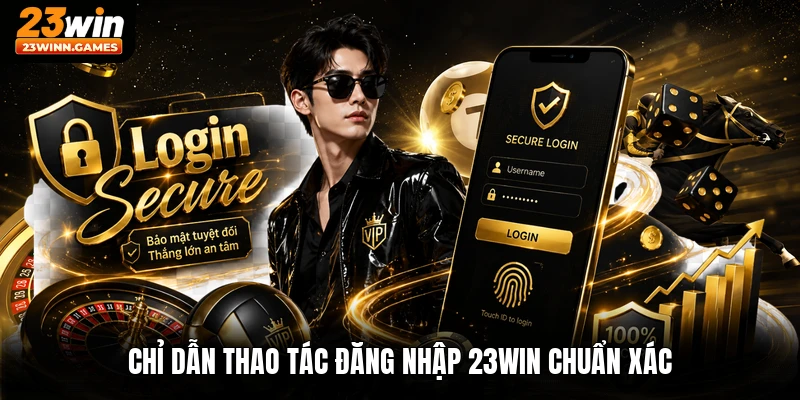 Chỉ dẫn thao tác đăng nhập 23win chuẩn xác